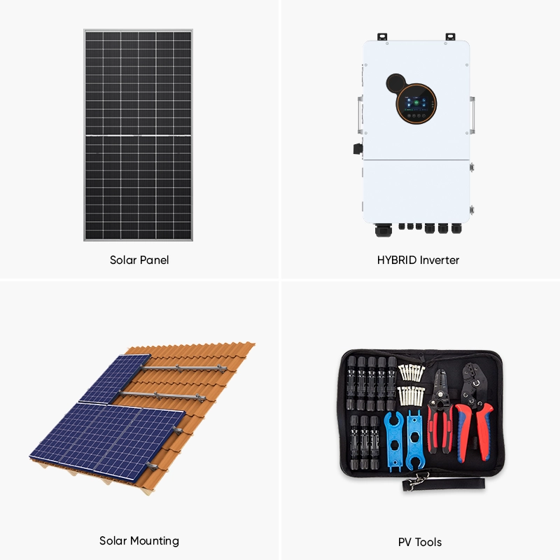 8kW hybrid solar system with lithium iron phosphate battery provides efficient and reliable residential energy storage and sustainable power solutions.