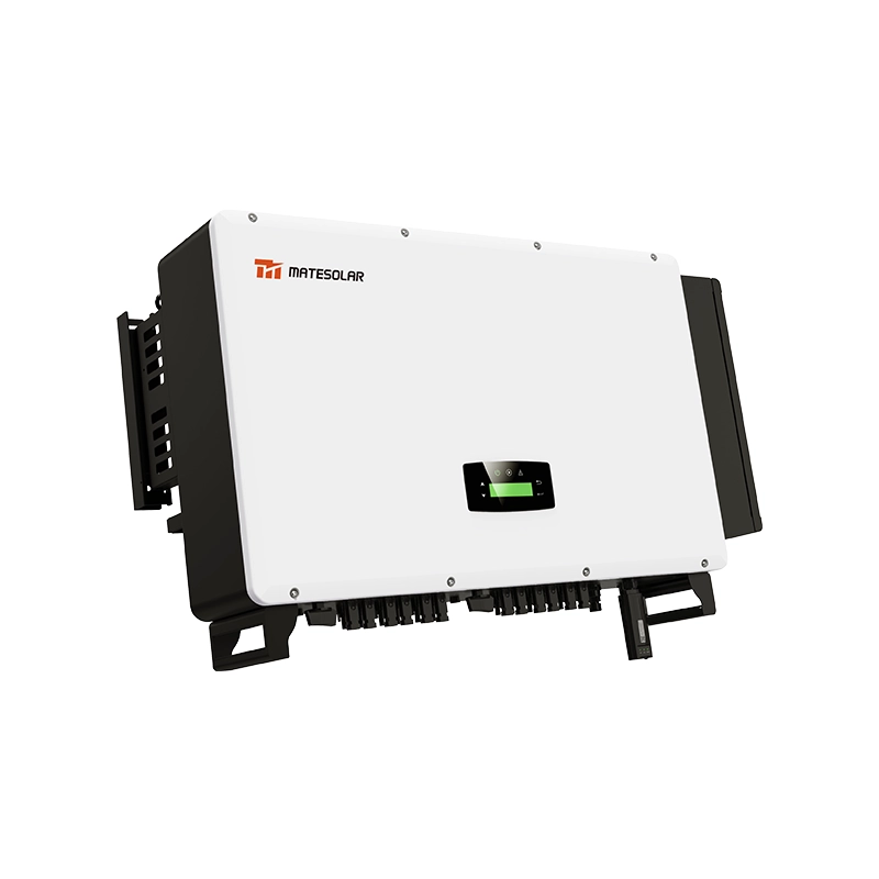 70-110kW commercial grid-tied inverter, 3-phase 380V/400V compatible, high efficiency, robust design for industrial applications.