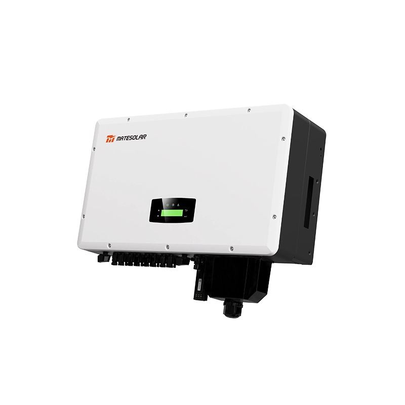 60kW grid-tied solar inverter, 380V/400V 3-phase output, high efficiency PV conversion, seamless grid synchronisation, robust protection features.