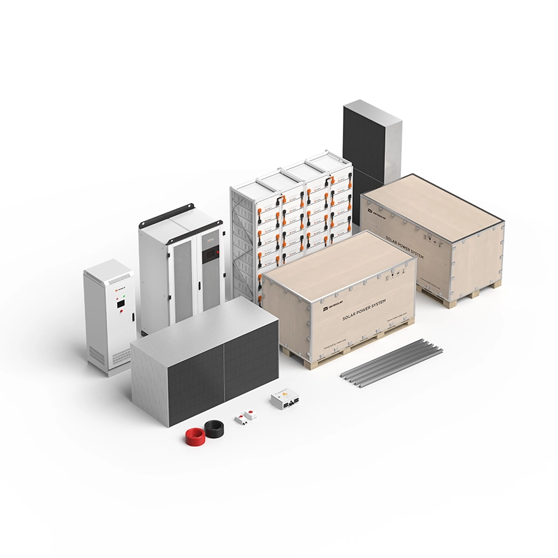 Scalable 200KW-2MW hybrid solar system for industrial energy resiliency and cost-efficiency.
