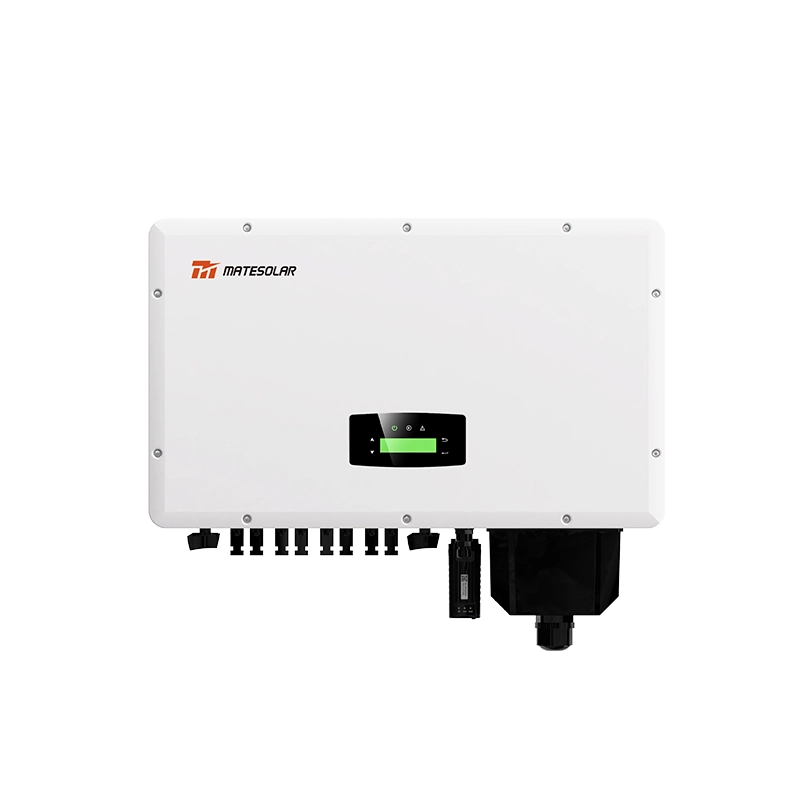 60kW 380V/400V 3-phase grid-tied solar inverter, high efficiency, seamless grid synchronisation, robust & compact design.